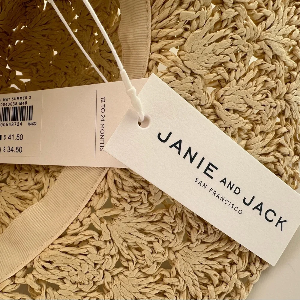 Janie and Jack | Crochet Straw Sun Hat